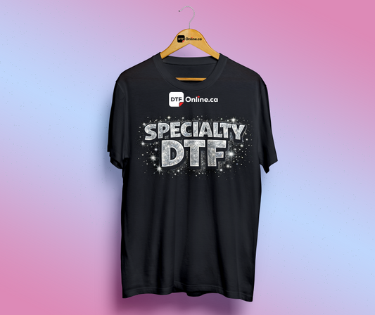 Silver Glitter DTF Transfers | Specialty Silver Glitter Gang Sheet